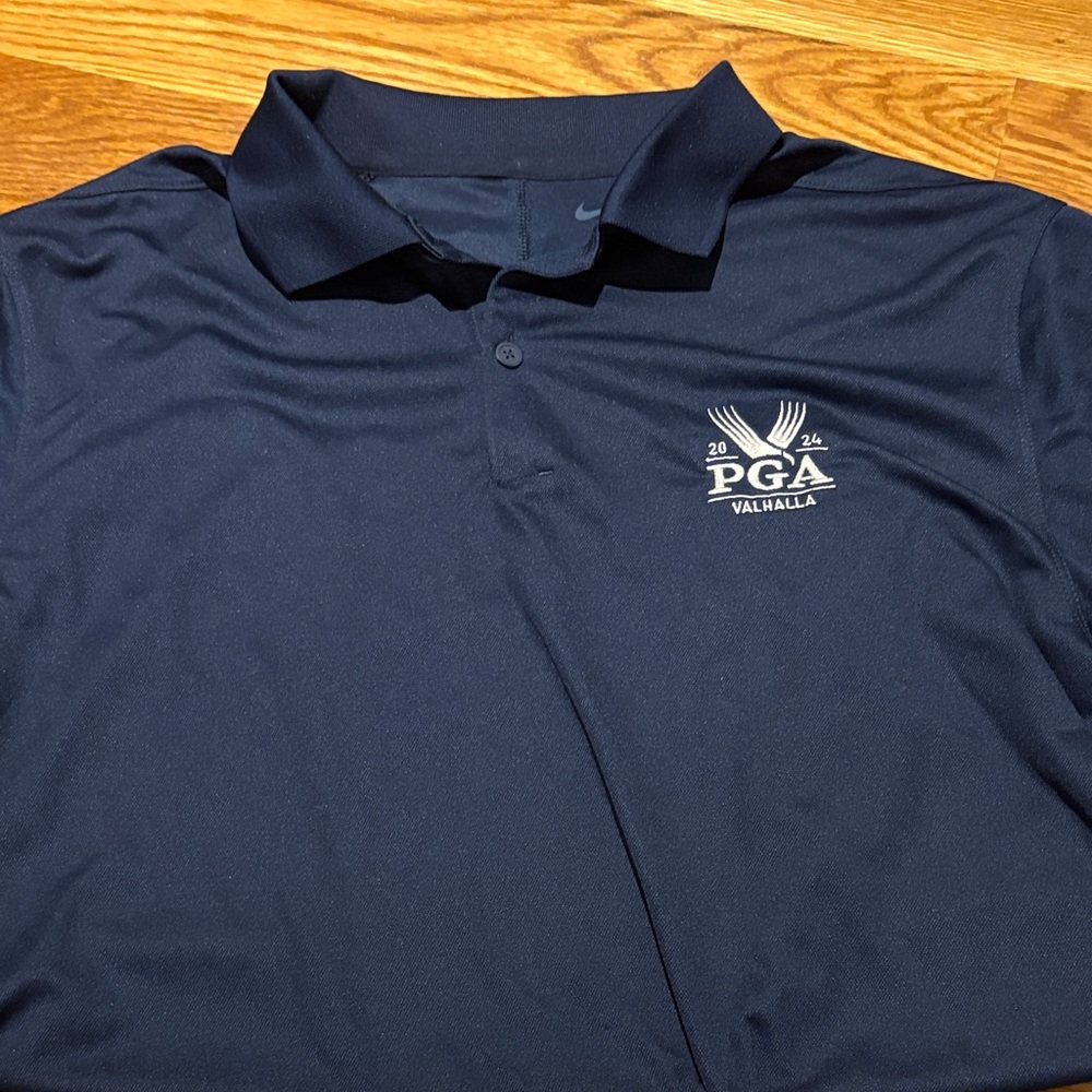 Nike Men's Dark Blue PGA Polo Shirt medium